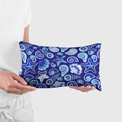 Подушка-антистресс Паттерн из океанских раковин и морских звёзд, цвет: 3D-принт — фото 2