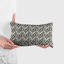 Подушка-антистресс Тигровый полосатый узор-черные, бежевые полосы на, цвет: 3D-принт — фото 2