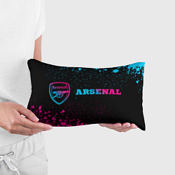 Подушка-антистресс Arsenal - neon gradient: надпись и символ, цвет: 3D-принт — фото 2