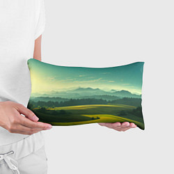 Подушка-антистресс Зелёная долина, пейзаж, цвет: 3D-принт — фото 2