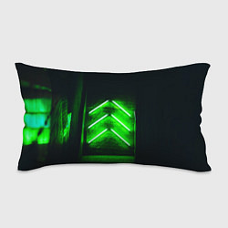 Подушка-антистресс Неоновые зелёные стрелки во тьме, цвет: 3D-принт