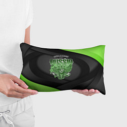 Подушка-антистресс Герб России - спортивный черно-зеленый стиль, цвет: 3D-принт — фото 2