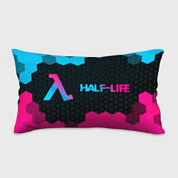 Подушка-антистресс Half-Life - neon gradient: надпись и символ, цвет: 3D-принт