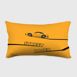 Подушка-антистресс Желтая машинка street racer, цвет: 3D-принт