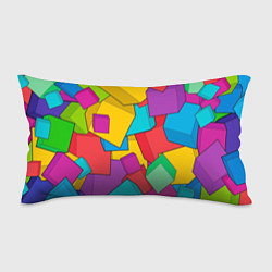 Подушка-антистресс Фон из разноцветных кубиков, цвет: 3D-принт