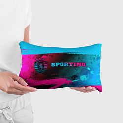 Подушка-антистресс Sporting - neon gradient: надпись и символ, цвет: 3D-принт — фото 2