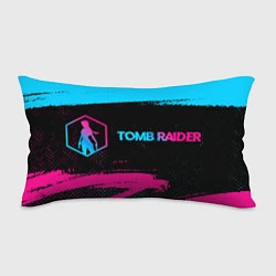Подушка-антистресс Tomb Raider - neon gradient: надпись и символ, цвет: 3D-принт