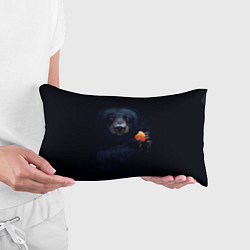 Подушка-антистресс Медведь с морковкой, цвет: 3D-принт — фото 2