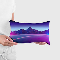 Подушка-антистресс Neon mountains - Vaporwave, цвет: 3D-принт — фото 2
