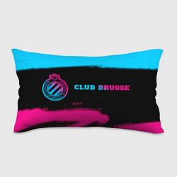 Подушка-антистресс Club Brugge - neon gradient: надпись и символ