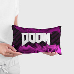 Подушка-антистресс Doom pro gaming: надпись и символ, цвет: 3D-принт — фото 2