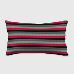 Подушка-антистресс Красно-черный полосатый современный узор, цвет: 3D-принт