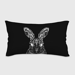Подушка-антистресс Черный кролик арт, цвет: 3D-принт