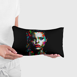 Подушка-антистресс Анджелина Джоли - поп-арт, цвет: 3D-принт — фото 2