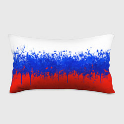 Подушка-антистресс Флаг России с горизонтальными подтёками, цвет: 3D-принт