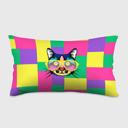 Подушка-антистресс Кот в стиле поп-арт, цвет: 3D-принт