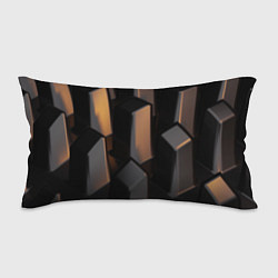 Подушка-антистресс Абстрактные тёмные геометрические блоки, цвет: 3D-принт