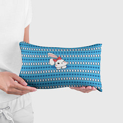 Подушка-антистресс Зайчик зимний фон, цвет: 3D-принт — фото 2