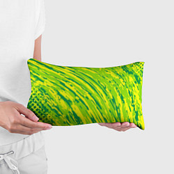 Подушка-антистресс Абстракция зеленые линии, цвет: 3D-принт — фото 2