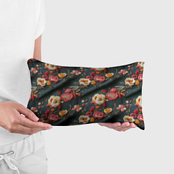 Подушка-антистресс Эффект вышивки разные цветы, цвет: 3D-принт — фото 2