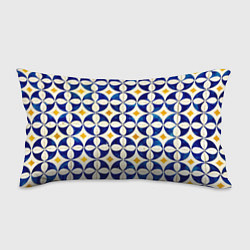 Подушка-антистресс Бело-синяя лепестковая текстура, цвет: 3D-принт