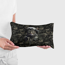 Подушка-антистресс Полосатый кот в каске, цвет: 3D-принт — фото 2