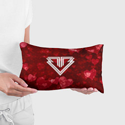 Подушка-антистресс Big bang red hearts, цвет: 3D-принт — фото 2