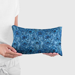 Подушка-антистресс Синие цветы, цвет: 3D-принт — фото 2