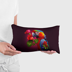 Подушка-антистресс Попугай ара с цветами, цвет: 3D-принт — фото 2