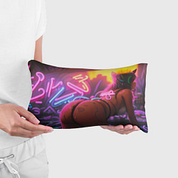 Подушка-антистресс Девушка в неоне - 18, цвет: 3D-принт — фото 2