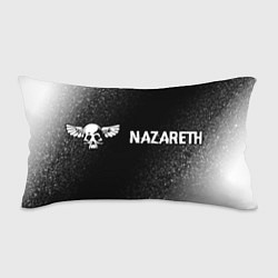 Подушка-антистресс Nazareth glitch на темном фоне: надпись и символ