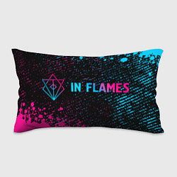 Подушка-антистресс In Flames - neon gradient: надпись и символ