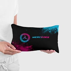 Подушка-антистресс Mercedes - neon gradient: надпись и символ, цвет: 3D-принт — фото 2