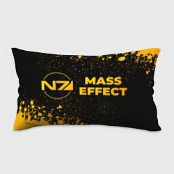 Подушка-антистресс Mass Effect - gold gradient: надпись и символ