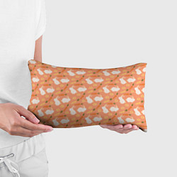 Подушка-антистресс Зайцы с морковью паттерн, цвет: 3D-принт — фото 2