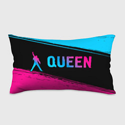 Подушка-антистресс Queen - neon gradient: надпись и символ, цвет: 3D-принт