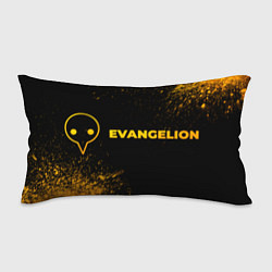 Подушка-антистресс Evangelion - gold gradient: надпись и символ, цвет: 3D-принт
