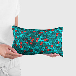 Подушка-антистресс Мозаика бирюзовый, цвет: 3D-принт — фото 2