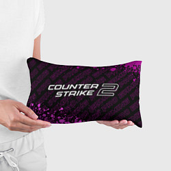 Подушка-антистресс Counter-Strike 2 pro gaming: надпись и символ, цвет: 3D-принт — фото 2