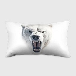 Подушка-антистресс Агрессивный белый медведь, цвет: 3D-принт