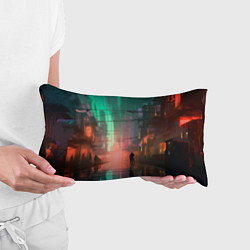 Подушка-антистресс Кибер город будущего, цвет: 3D-принт — фото 2