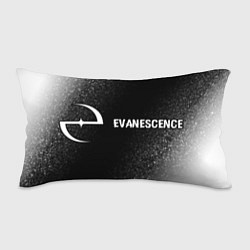 Подушка-антистресс Evanescence glitch на темном фоне: надпись и симво