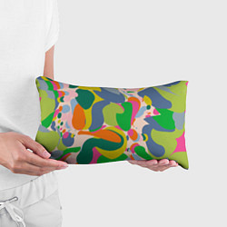 Подушка-антистресс Краски абстрактные линии, цвет: 3D-принт — фото 2