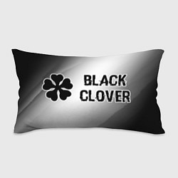 Подушка-антистресс Black Clover glitch на светлом фоне: надпись и сим