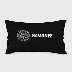 Подушка-антистресс Ramones glitch на темном фоне: надпись и символ