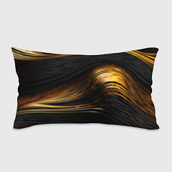 Подушка-антистресс Black gold waves, цвет: 3D-принт