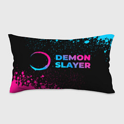 Подушка-антистресс Demon Slayer - neon gradient: надпись и символ, цвет: 3D-принт