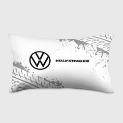 Подушка-антистресс Volkswagen speed на светлом фоне со следами шин: н, цвет: 3D-принт