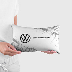 Подушка-антистресс Volkswagen speed на светлом фоне со следами шин: н, цвет: 3D-принт — фото 2