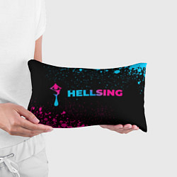 Подушка-антистресс Hellsing - neon gradient: надпись и символ, цвет: 3D-принт — фото 2